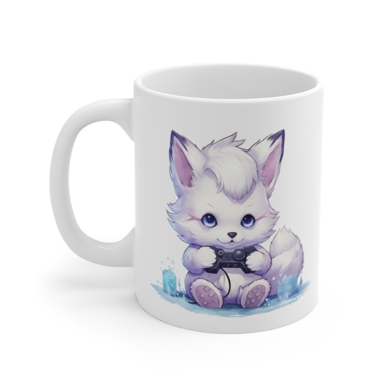 Mug Renard Gamer – “Pause Café Mode ON” – Design Chibi Mignon Geek