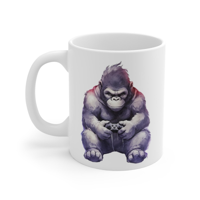 Mug Gorille Gamer – Design Puissant – Cadeau Geek Original