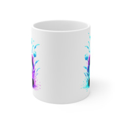 Mug Panda Néon Personnalisable – Design Splash Fluorescent – Cadeau Kawaii Stylé