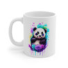 Mug Panda Néon – Design Arc-en-Ciel Fleurs – Style Kawaii Artistique