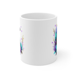 Mug Panda Chic – Fleurs Pastel & Roses Stylisées – Cadeau Doux et Élégant