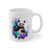 Mug Panda Chic – Fleurs Pastel & Roses Stylisées – Cadeau Doux et Élégant