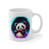 Mug Panda Cercle Néon – Fleurs et Bulles – Design Mignon et Galactique