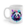 Mug Panda Joyeux – Fleurs Colorées – Design Kawaii Pop Art