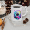 Mug Panda Fluo Debout – Fleurs & Arc-en-ciel – Design Kawaii Artistique