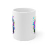 Mug Panda Assis – Design Zen & Fleurs Néon – Cadeau Tendre et Kawaii