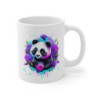 Mug Panda Romantique – Rose Rose & Fleurs Violet – Design Kawaii Doux