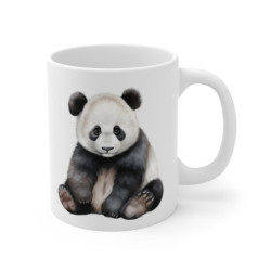 Mug Panda Réaliste – Illustration Minimaliste – Design Animalier Épuré