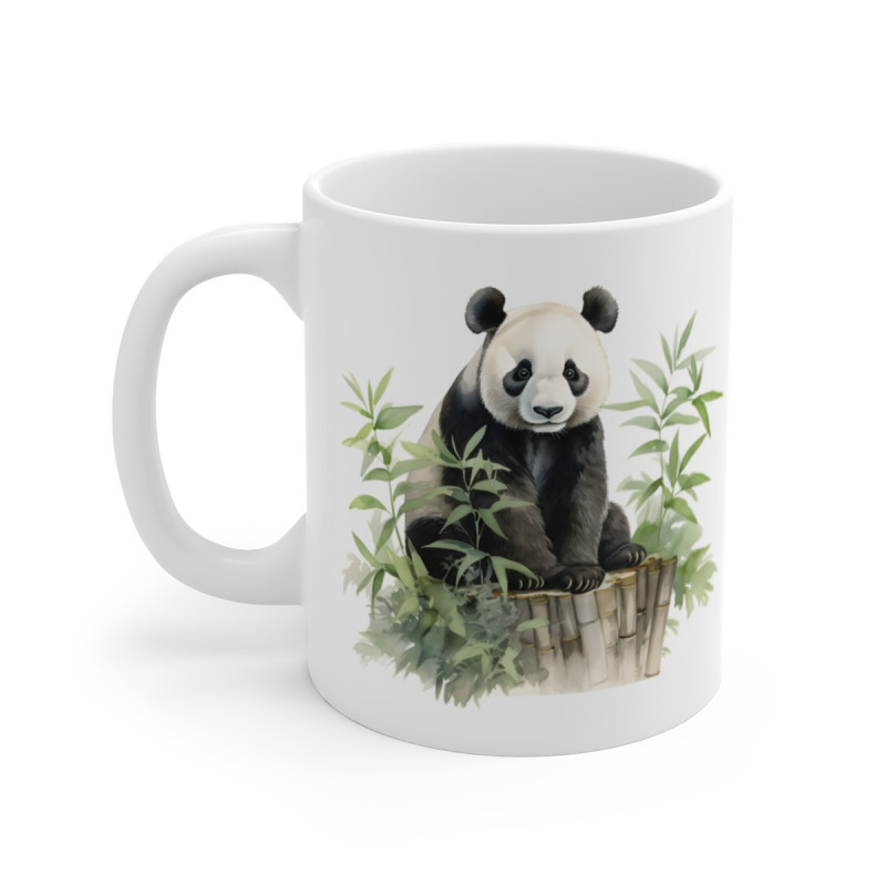 Mug Panda Nature – Aquarelle Botanique – Design Illustration Animalière