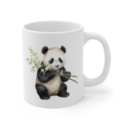 Mug Panda Fleur Aquarelle – Design Tendre & Nature – Illustration Botanique