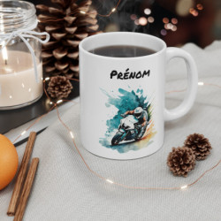 Mug Moto Sport – Motard Racing – Design Aquarelle Personnalisé