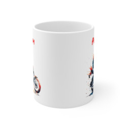 Mug Motard Feu & Vitesse – Design Moto Aquarelle – Personnalisé avec Prénom