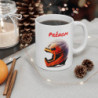 Mug Casque Moto Personnalisé – Prénom Motard – Design Stylisé Orange & Noir