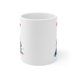 Mug Personnalisé Motard Racing – Moto Sport Bleu Rouge avec Prénom – Cadeau Unique Passion Moto