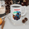 Mug Moto Personnalisable – Motard Sportif sur Route de Montagne – Ajoutez un Prénom