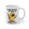 Mug Humour Colérique – “An Idiot Day” – Canard Cartoon Furax Jaune et Déjanté