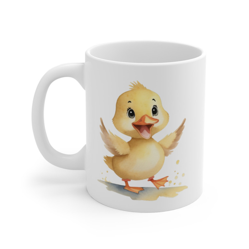 Mug Enfant Mignon – Petit Canard Heureux – Illustration Douce et Colorée Idée cadeau