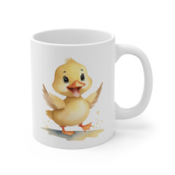 Mug Enfant Mignon – Petit Canard Heureux – Illustration Douce et Colorée Idée cadeau