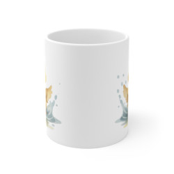 Mug Canard Bain – Bébé Caneton dans une Flaque – Design Aquarelle Mignon et Rafraîchissant