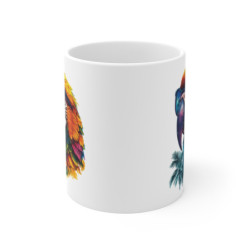 Mug Perroquet Cool – “Style Tropical” – Illustration Fun avec Lunettes de Soleil