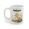 Mug Caneton Poétique – “Prénom Personnalisé” – Illustration Douce et Fleurie