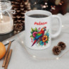 Mug Perroquet Tropical – “Prénom Personnalisé” – Oiseau Exotique & Fleurs Colorées