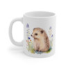 Mug Hérisson Aquarelle – Design Doux au Jardin Fleuri – Illustration Nature Poétique