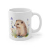 Mug Hérisson Aquarelle – Design Doux au Jardin Fleuri – Illustration Nature Poétique