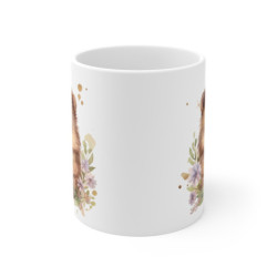 Mug Hérisson Mignon – “Petit Hérisson Fleuri” – Illustration Douce et Poétique – Cadeau Nature et Animaux