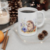 Mug Hérisson Fleuri – “Petit Hérisson et Fleurs Sauvages” – Illustration Douce, Nature et Forêt