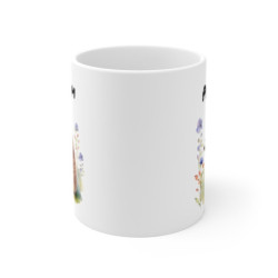 Mug Hérisson Personnalisable – “Hérisson Champêtre avec Prénom” – Aquarelle Douce et Nature