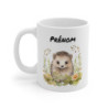 Mug Personnalisé Hérisson – Illustration Aquarelle Fleurs Nature Douce