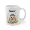 Mug Personnalisé Hérisson – Illustration Aquarelle Fleurs Nature Douce