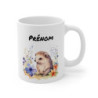 Mug Personnalisé Hérisson Fleuris – Design Aquarelle avec Prénom – Illustration Animalière Tendre et Colorée