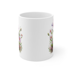Mug Grenouille Fleurie – Illustration Aquarelle Poétique – Tasse Nature Douce et Déco Florale