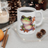 Tasse Grenouille Bonjour Sourire – Mug Aquarelle Amical Drôle Cadeau Positif 325ml