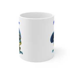 Tasse Personnalisable Grenouille Mignonne – Mug Prénom Casquette Bleue Enfant Cadeau 325ml