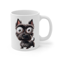 Mug Scottish Terrier Marrant – Illustration Cartoon Aquarelle – Tasse Chien Rigolo et Adorable