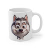 Mug Husky Mignon – Illustration Cartoon Joyeuse – Tasse Chien Nordique Rigolo et Adorable