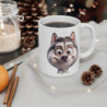Mug Husky Mignon – Illustration Cartoon Joyeuse – Tasse Chien Nordique Rigolo et Adorable