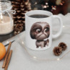 Tasse Chien Shih Tzu Mignon – Mug Cartoon Chiot Poil Long Cadeau Fan Animaux 325ml