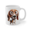 Tasse Chien Beagle Mignon – Mug Cartoon Beagle Tricolore Rigolo Cadeau Chiot 325ml