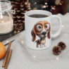 Tasse Chien Beagle Mignon – Mug Cartoon Beagle Tricolore Rigolo Cadeau Chiot 325ml
