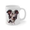 Tasse Chien Border Collie Mignon – Mug Cartoon Rigolo Noir et Blanc Chiot Intelligent 325ml