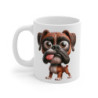 Tasse Chien Boxer Mignon – Mug Cartoon Chiot Expressif Rigolo Cadeau Fan de Dog 325ml