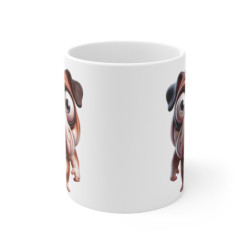 Tasse Chien Bouledogue Anglais Mignon – Mug Cartoon Chiot Rigolo Cadeau Fan de Dog 325ml