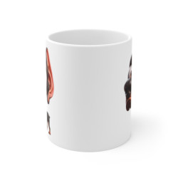 Tasse Chien Dobermann Mignon – Mug Cartoon Race Noire et Feu Oreilles Dressées 325ml