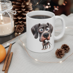 Mug Dogue Allemand – Tasse Chien Géant Illustré Style Cartoon – Design Amusant et Touchant