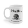 Tasse Je Brille Mais Pas Aujourd’hui – Mug Humour Boule Disco Triste – Idée Cadeau Auto-Dérision 325ml