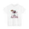 T-shirt Apéro Humour – "Je Travaille Pour l’Apéro" – Design Verre de Vin Rigolo et Coloré